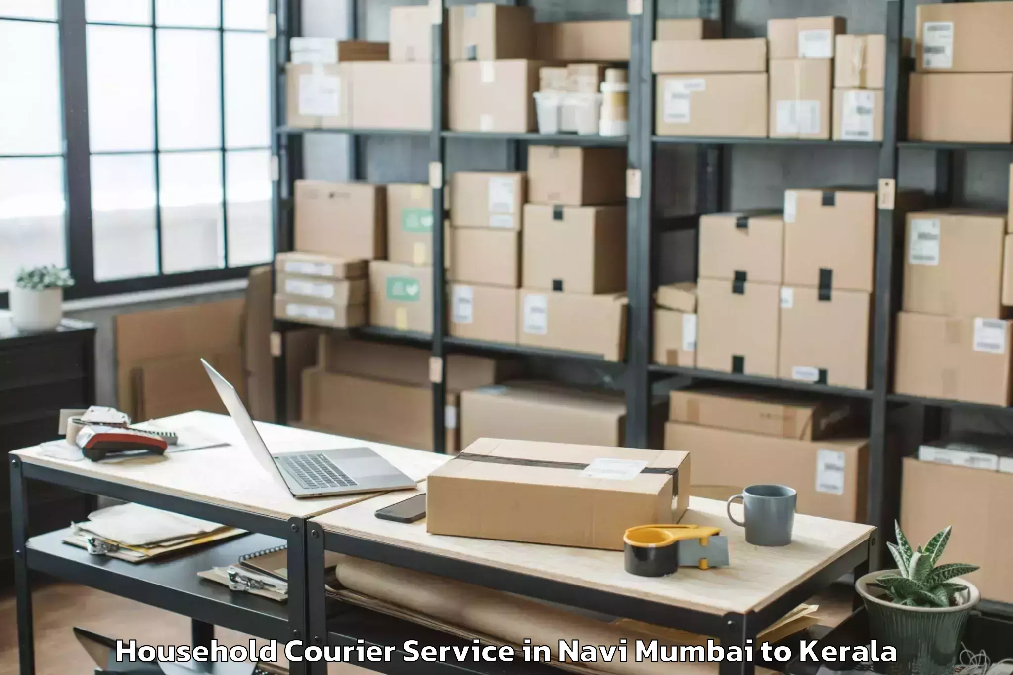 Book Your Navi Mumbai to Karunagappally Household Courier Today